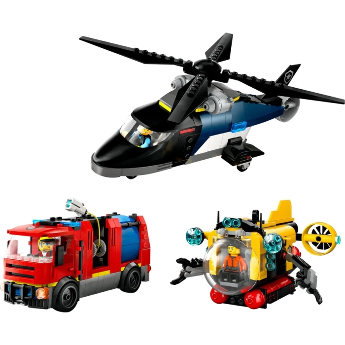 60462 LEGO® City Helikopter, İtfaiye Kamyonu ve Denizaltı Karışımı