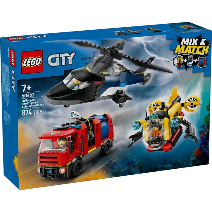 60462 LEGO® City Helikopter, İtfaiye Kamyonu ve Denizaltı Karışımı