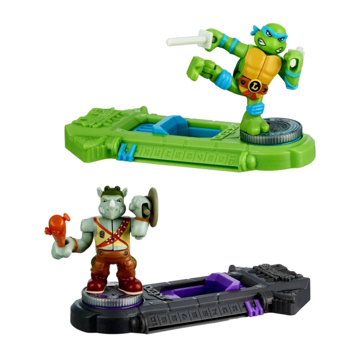 Akedo Teenage Mutant Ninja Turtles Versus Pack - Leonardo Vs Rocksteady