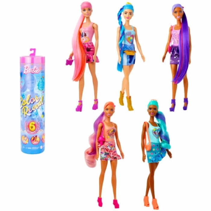 Barbie Color Reveal Renk Değiştiren Sürpriz Bebekler Denim Serisi HJX55