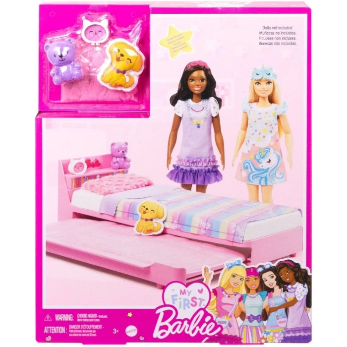 Barbie İlk Bebeğim Barbienin Yatağı Oyun Seti HMM64