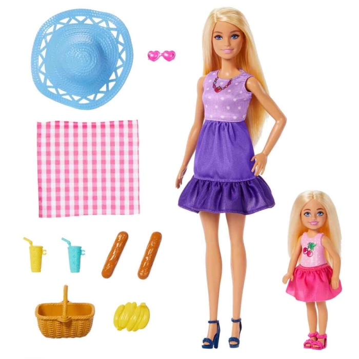 Barbie Malibu ve Chelsea Piknik Oyun Seti JBF43