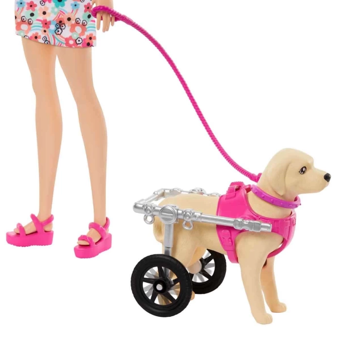 Barbie ve Engelli Köpeği Oyun Seti HTK37