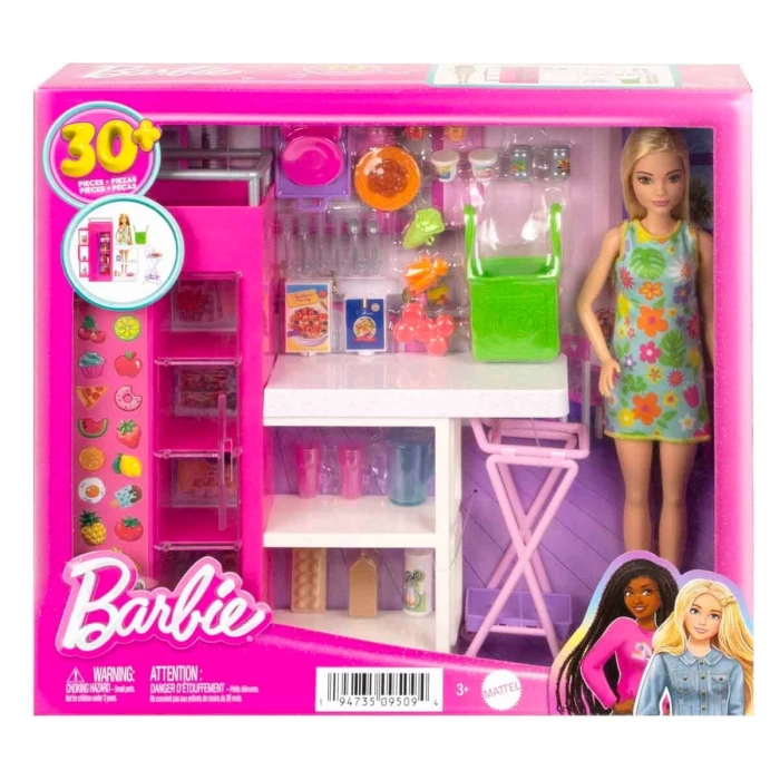 Barbie ve Mini Büfe Oyun Seti HJV38