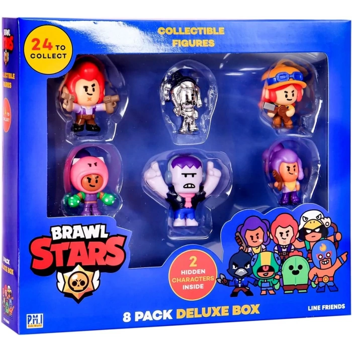 Brawl Stars Figures 8 Paket Deluxe Paket - Kız Gümüş Karakter