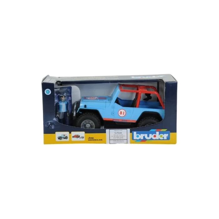 Bruder Jeep Cross Safari̇ Aracı ve Kasklı Pi̇lotu