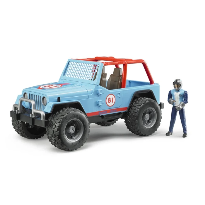 Bruder Jeep Cross Safari̇ Aracı ve Kasklı Pi̇lotu