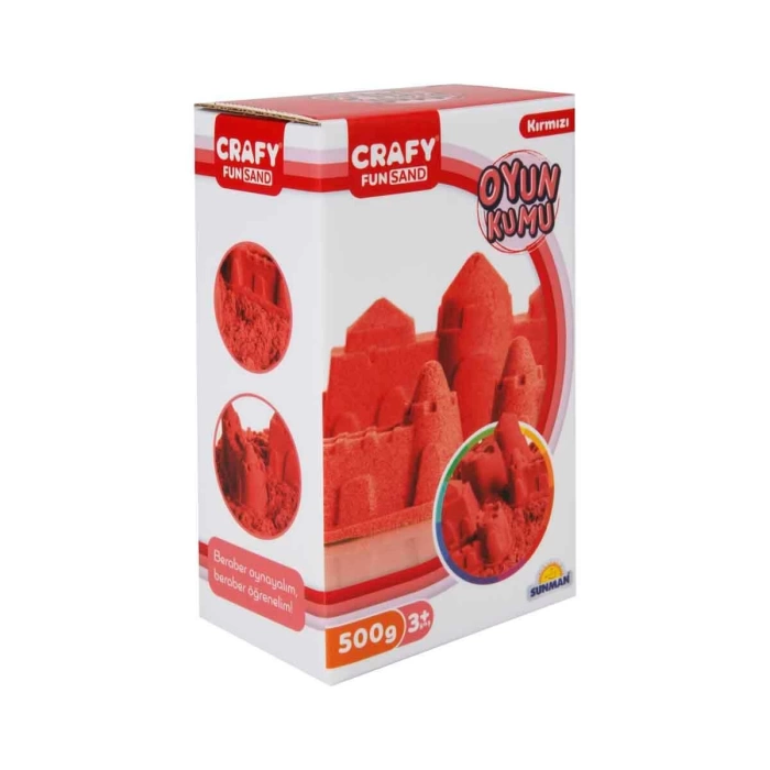 Crafy Kırmızı Kinetik Kum - 500 g