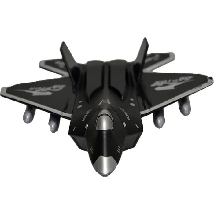 Ctoy Sürtmeli Çek Bırak F-22 Savaş Uçağı Siyah