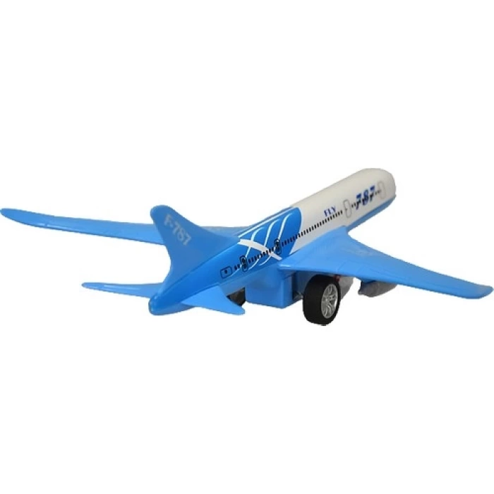 Ctoy Sürtmeli Çek Bırak Oyuncak Uçak Mavi