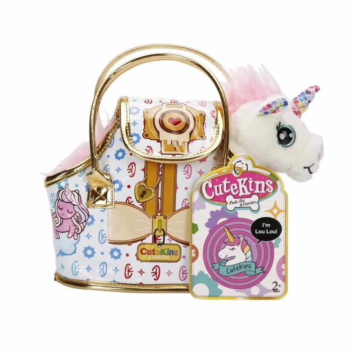 Cutekins Taşıma Çantalı Peluş Unicorn Lou Lou