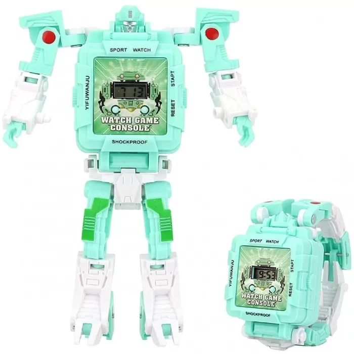 Dönüşebilen Robot Saat Oyun Konsolu - Yeşil