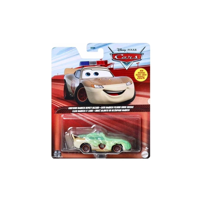 DXV29 Cars Tekli Karakter Araçlar - Lightning McQueen Deputy Hazard HTX87