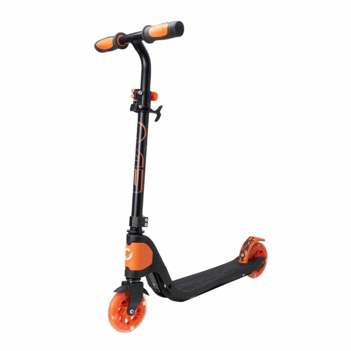 Evo 2 Tekerlekli Katlanabilir Light Speed Işıklı Turuncu Scooter