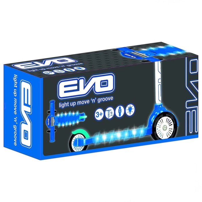 Evo 3 Tekerlekli Moven Groove Işıklı Mavi Scooter