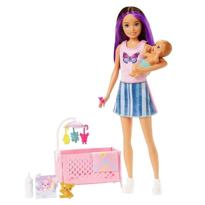 Barbie Bebek Bakıcısı Bebeği ve Aksesuarları Oyun Setleri FHY97-HJY33