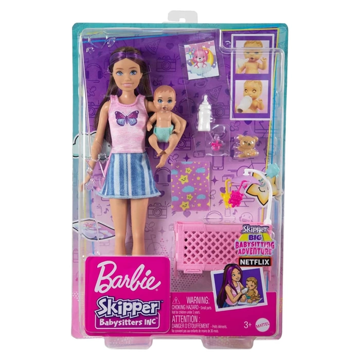 Barbie Bebek Bakıcısı Bebeği ve Aksesuarları Oyun Setleri FHY97-HJY33