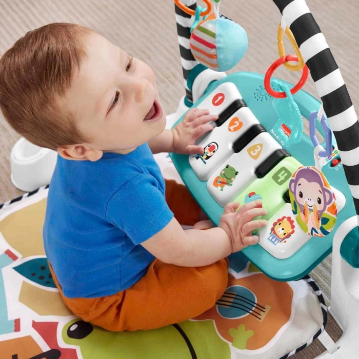 Fisher Price Sesli ve Işıklı Neşeli Hayvanlar Piyanolu Oyun Halısı HWY49