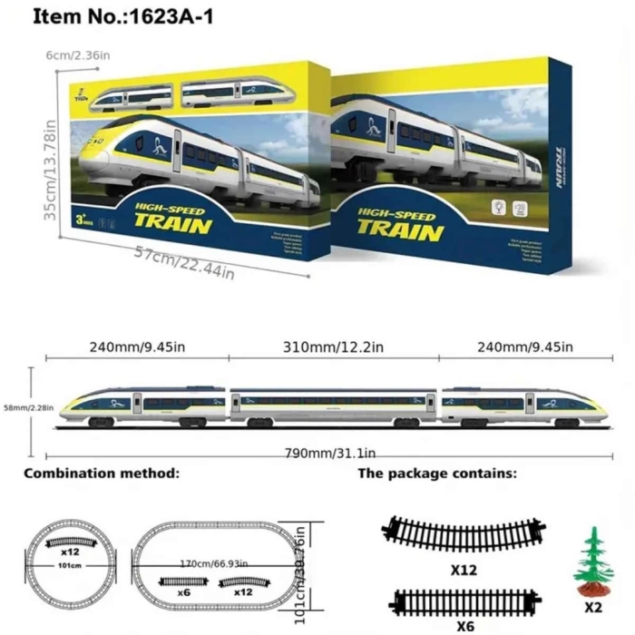 High Speed Pilli Tren Seti 22 Parça 1623A-1