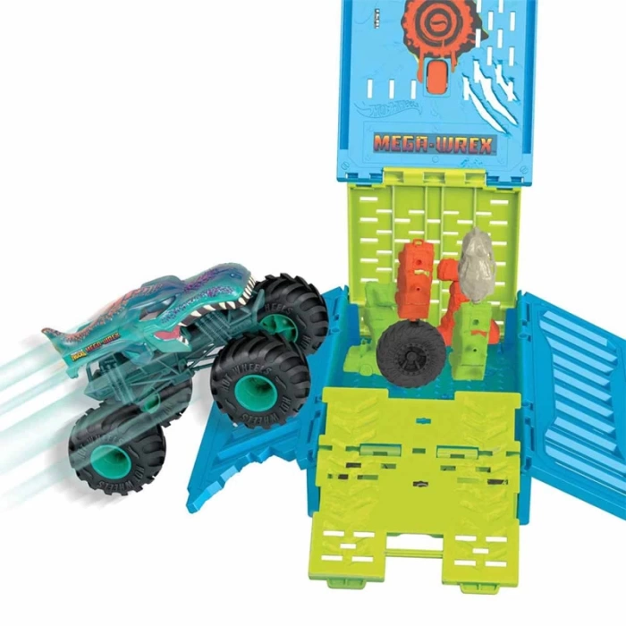 Hot Wheels Monster Trucks 1:24 Mega Wrexin Çarpışma Kafesi HNC29