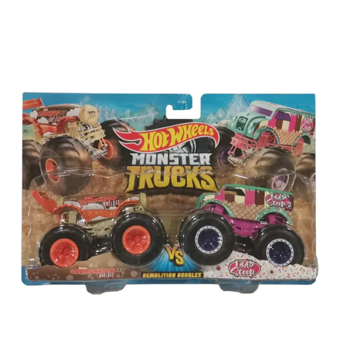 Hot Wheels Monster Trucks 1:64 Ölçek 2li Paketler FYJ64 - Carbonatod Vs I Bad Scoop