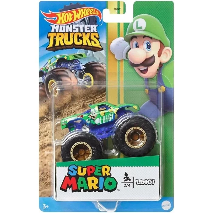 Hot Wheels Monster Trucks Gösteri Dünyası Temalı 1:24 Arabalar Luigi HCR76