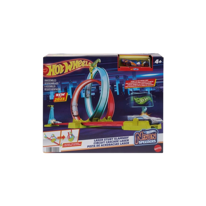 Hot Wheels Neon Yarışlar Çifte Çemberde Yarış Seti HPC05