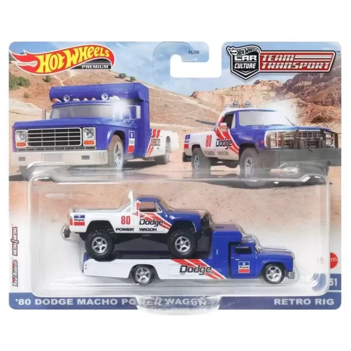 Hot Wheels Premium 80 Dodge Macho Power Wagon Retro Rig FLF56-HKF38