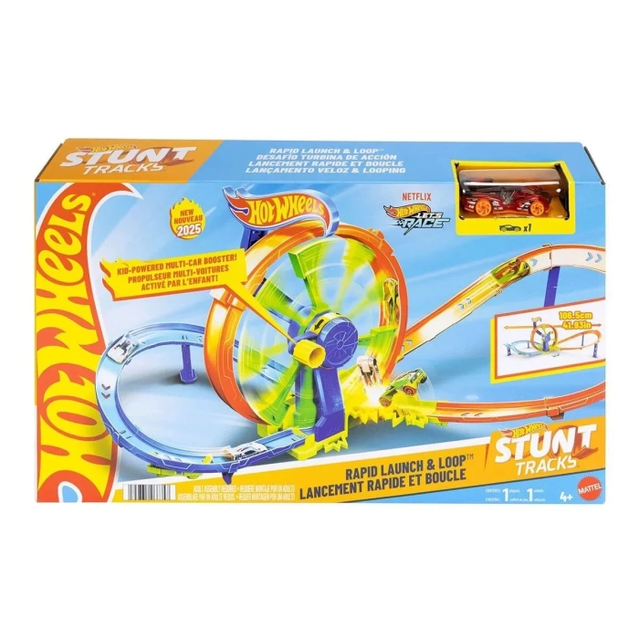 Hot Wheels Stunt Tracks Rapid Launch Loop Oyun Seti JBX65