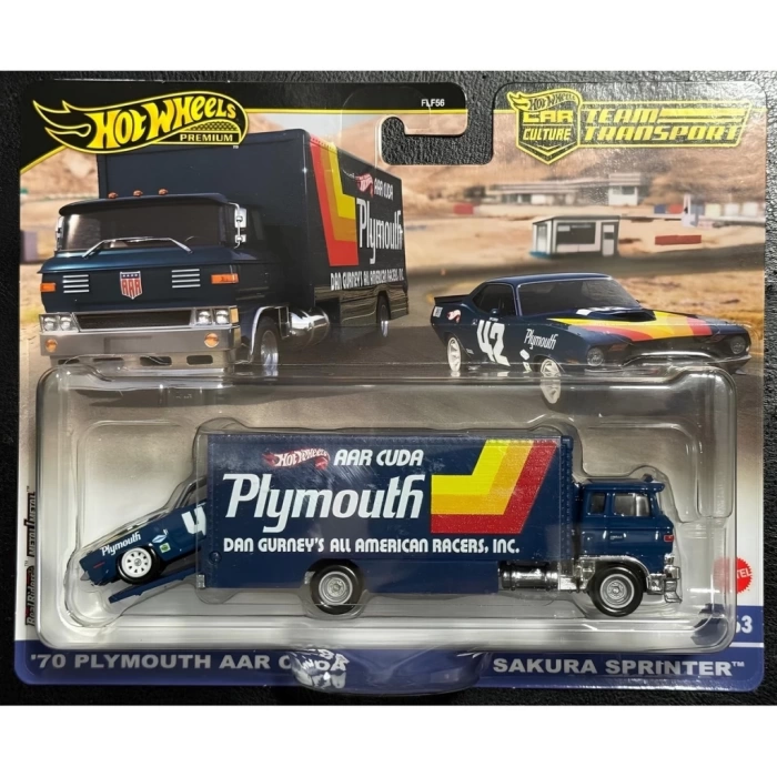 Hot Wheels Team Transport 70 Plymouth Cuda Sakura Sprinter