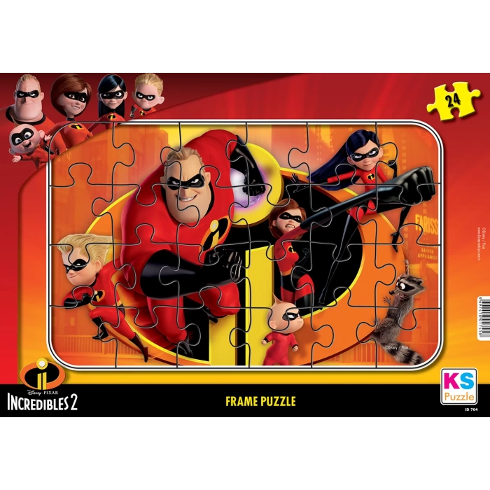 Incredibles 2 24 Parça Frame Puzzle