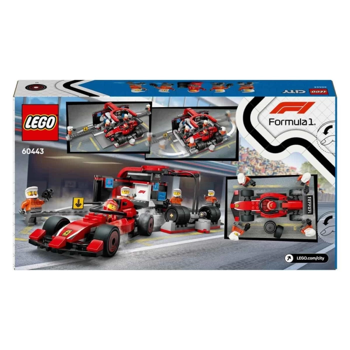 LEGO City Ferrari Arabalı F1 Pit Stop ve Pit Ekibi 60443