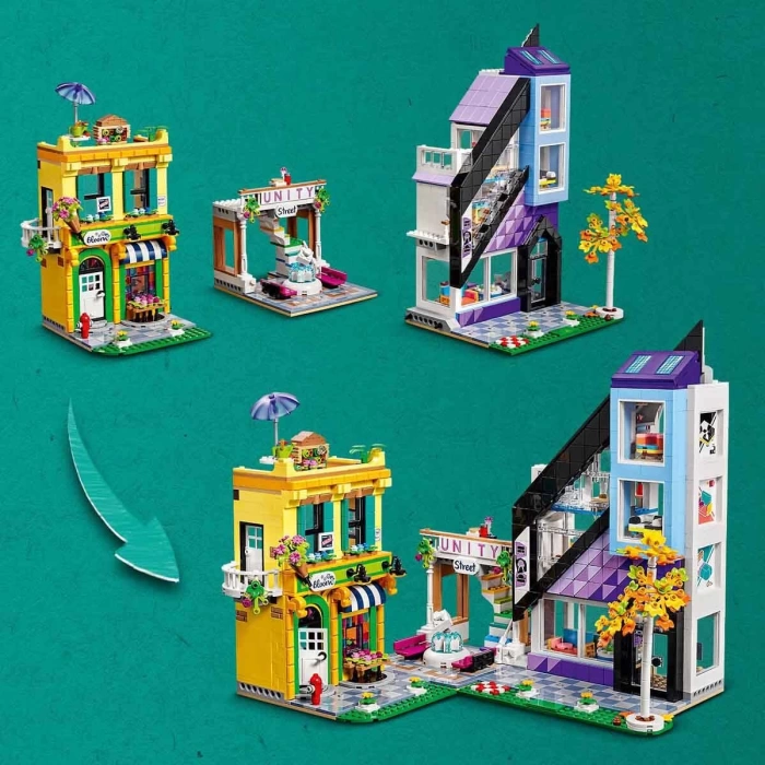 LEGO Friends Şehir Merkezi Çiçek ve Tasarım Dükkanları 41732