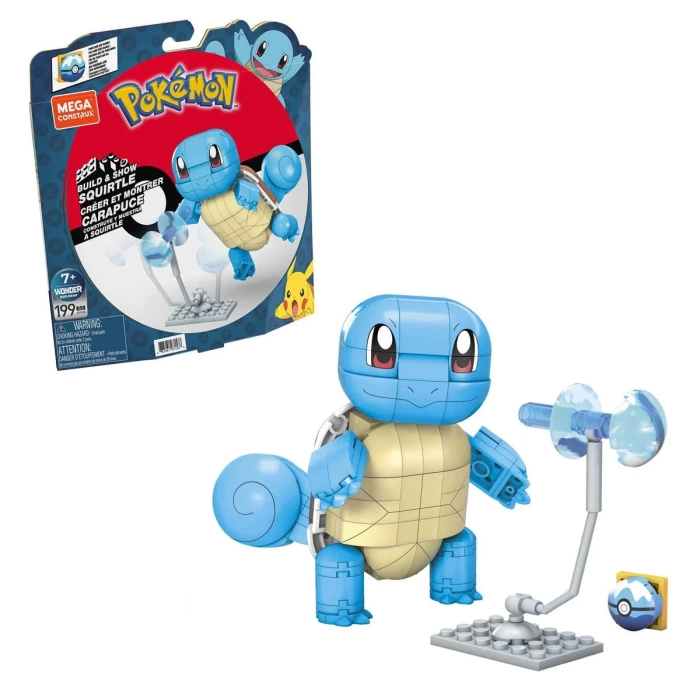 MEGA Pokemon  Squirtle  Yap ve Oyna Figürler 199 parça