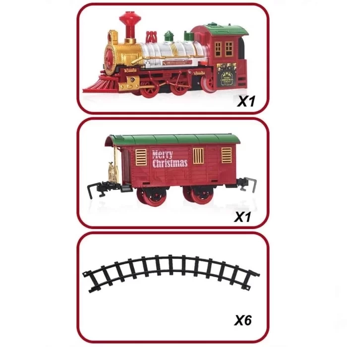 Merry Christmas Deluxe Pilli Tren Seti 8 Parça 1603B-3A