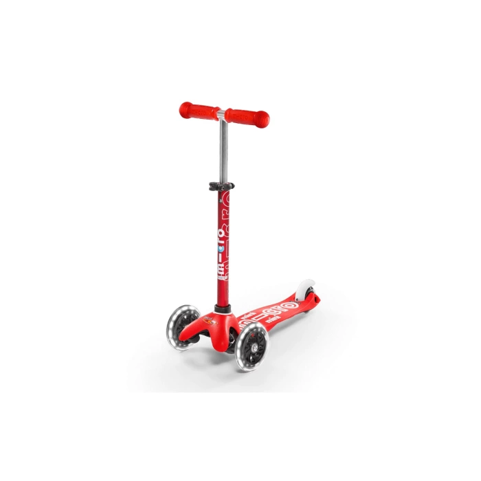 Micro Mini Deluxe LED 3 Tekerlekli Scooter Red