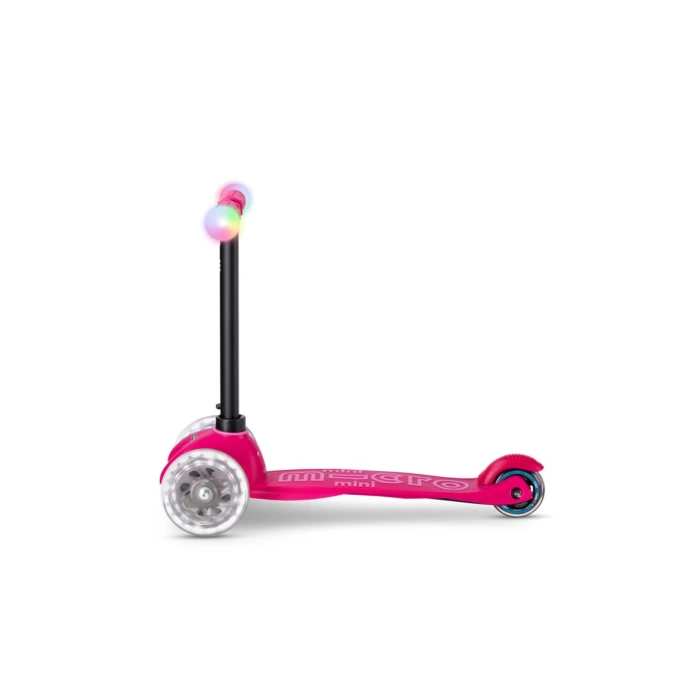 Micro Mini2Grow Deluxe Magic LED 3 Tekerlekli Scooter Pink