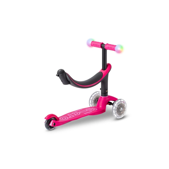 Micro Mini2Grow Deluxe Magic LED 3 Tekerlekli Scooter Pink