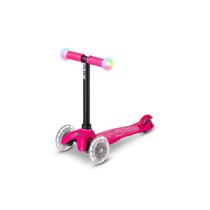 Micro Mini2Grow Deluxe Magic LED 3 Tekerlekli Scooter Pink