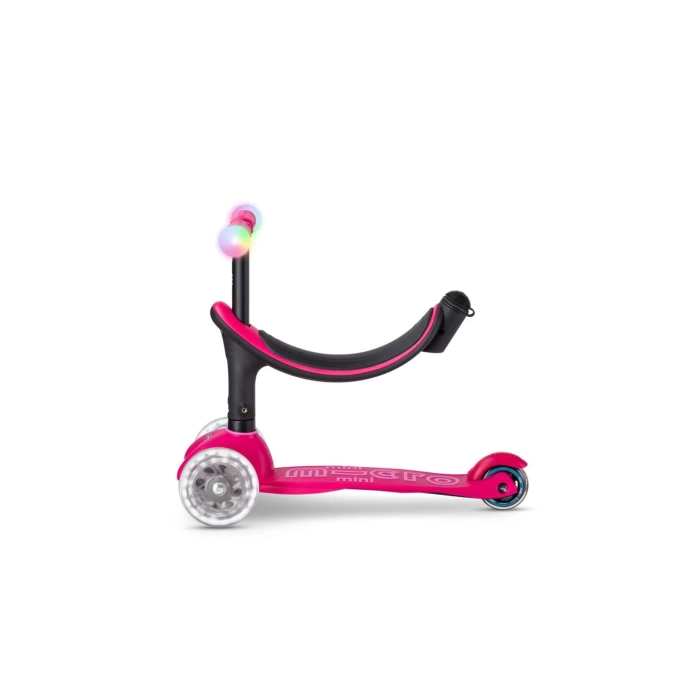 Micro Mini2Grow Deluxe Magic LED 3 Tekerlekli Scooter Pink