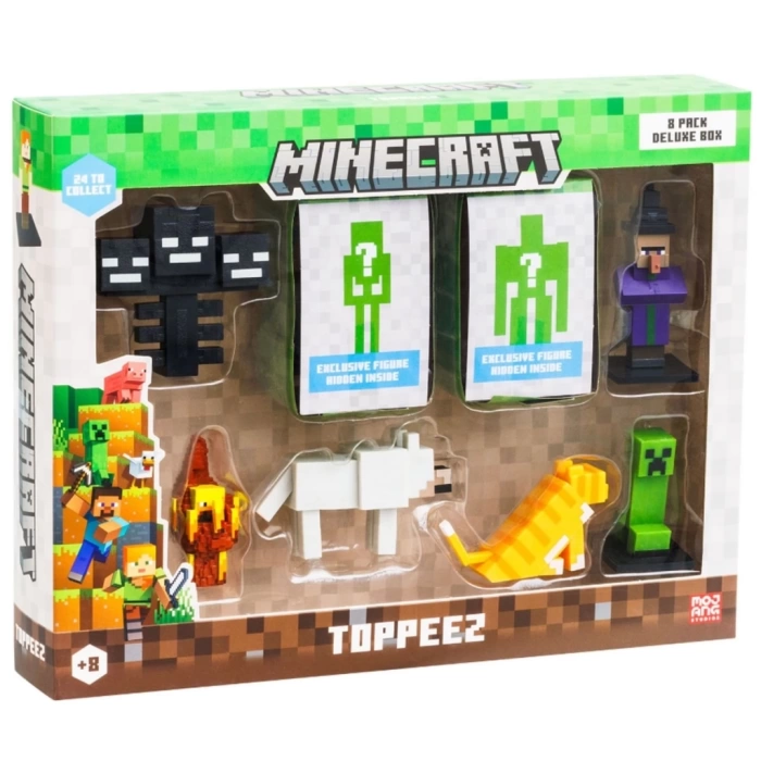 Minecraft 3D Figür Kalem Başlığı Toppeez 8li