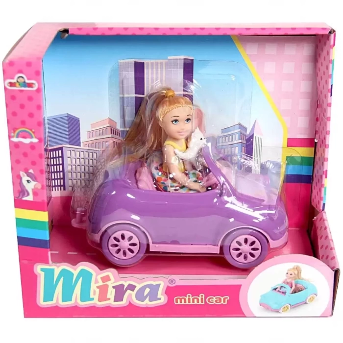 Mini Car Arabalı Mira Bebek - Mor