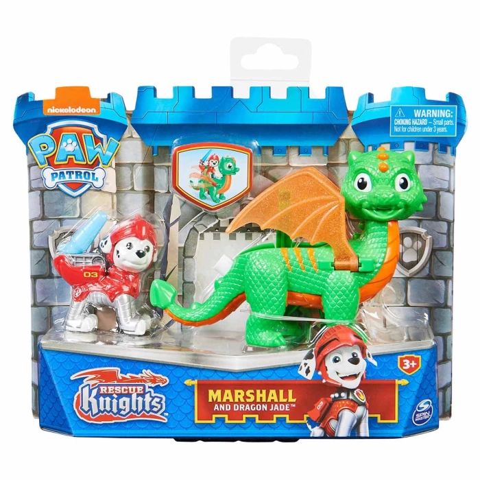 Paw Patrol Rescue Knights Oyun Seti - Marshall And Dragon Jade