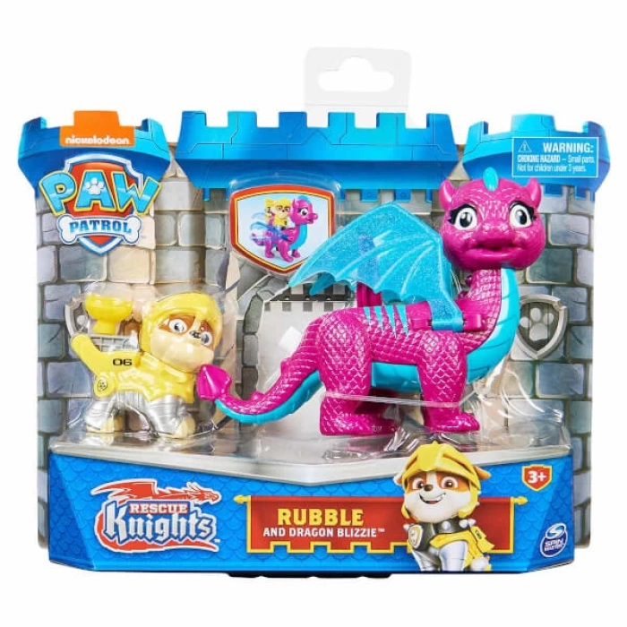 Paw Patrol Rescue Knights Oyun Seti - Rubble And Dragon Blizzie