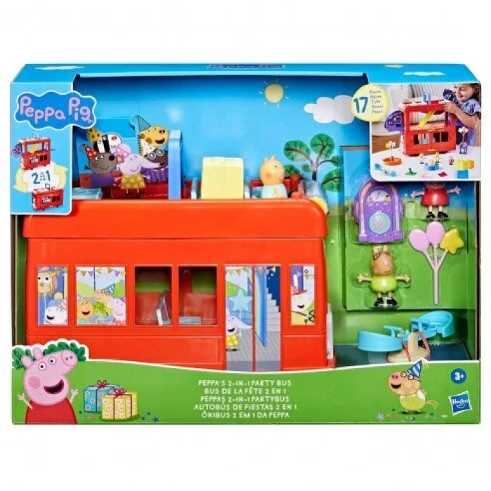 Peppa Pig 2si 1 Arada Parti Otobüsü F8881