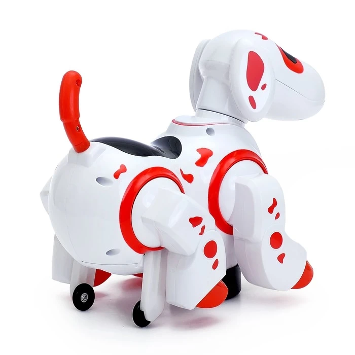 Pilli Işıklı Müzikli Robot Köpek 8203 - Kırmızı