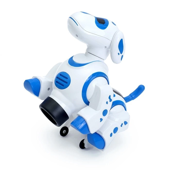 Pilli Işıklı Müzikli Robot Köpek 8203 - Mavi