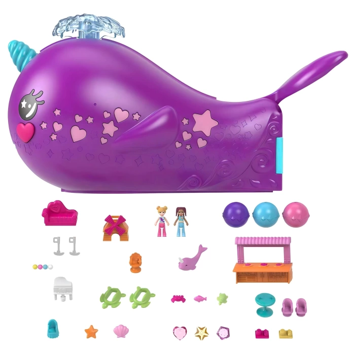 Polly Pocket Sparkle Cove Macera Narwhal Maceracı Teknesi HKV71