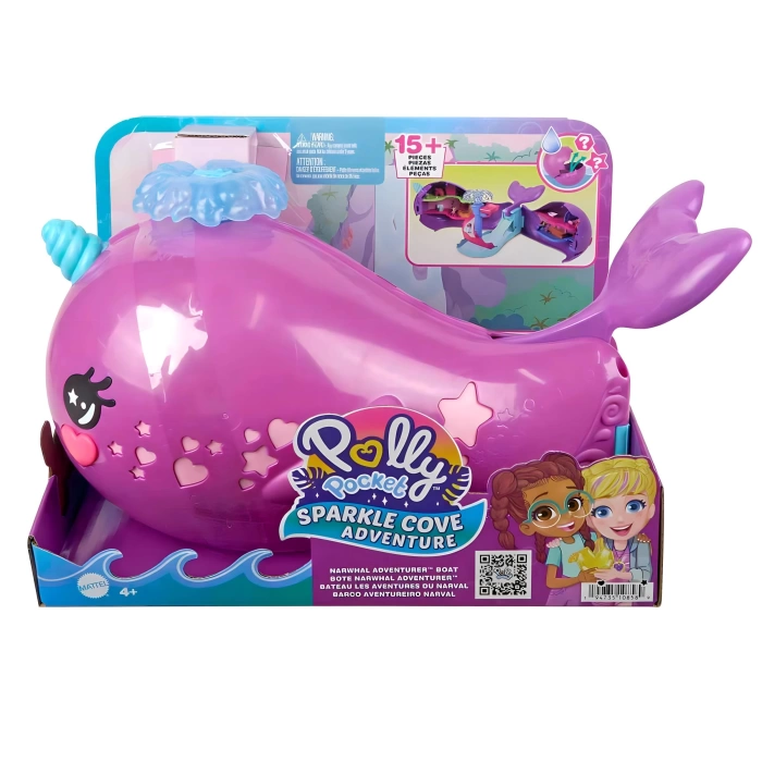 Polly Pocket Sparkle Cove Macera Narwhal Maceracı Teknesi HKV71