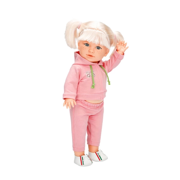 Tina Sporty Bebek 45 cm - Açık Pembe Eşofmanlı